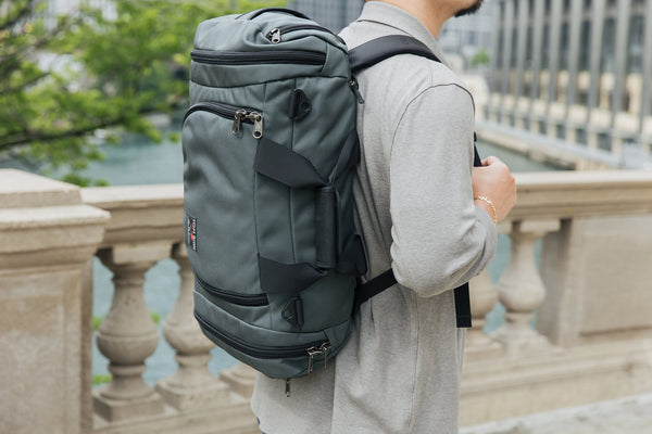 Person wearing the Aeronaut 30 as a backpack.